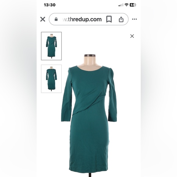 REDUCED! Emporio Armani Made in Italy 🇮🇹 teal green short dress! Very flattering - Picture 6 of 11
